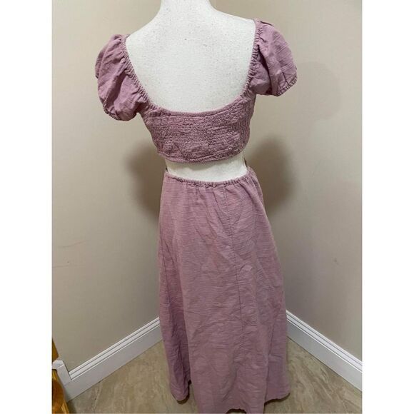 Free People Endless Summer Extra Dose Midi - Lilac Rose Cream Size S - Picture 6 of 8